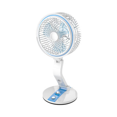 Carga de batería USB Ventilador de mesa plegable portátil con función de aire de enfriamiento y luz LED