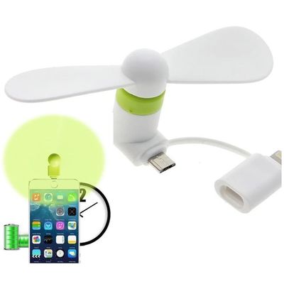 Logotipo personalizado Telefono móvil portátil 3 en 1 USB Tipo C En ayunas Mini ventilador de refrigeración para 15g