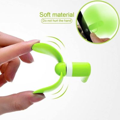 Logotipo personalizado Telefono móvil portátil 3 en 1 USB Tipo C En ayunas Mini ventilador de refrigeración para 15g