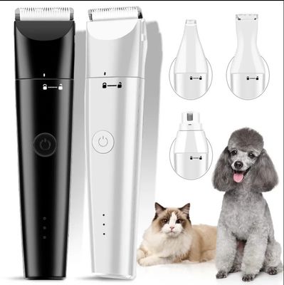 20*10*6.2cm 4 en 1 Kit de cuidado de mascotas eléctrico recargable USB para cortador de pelo de perro y gato