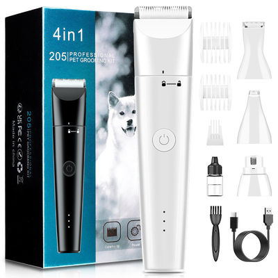 20*10*6.2cm 4 en 1 Kit de cuidado de mascotas eléctrico recargable USB para cortador de pelo de perro y gato