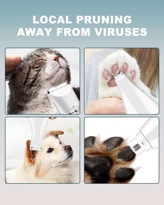 20*10*6.2cm 4 en 1 Kit de cuidado de mascotas eléctrico recargable USB para cortador de pelo de perro y gato