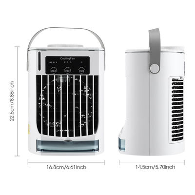 Mini aire acondicionado portátil plegable con humidificador por rocío y ventilador de enfriamiento por agua USB