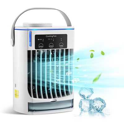 Mini aire acondicionado portátil plegable con humidificador por rocío y ventilador de enfriamiento por agua USB