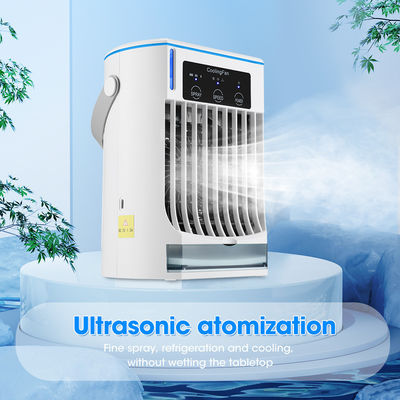 Mini aire acondicionado portátil plegable con humidificador por rocío y ventilador de enfriamiento por agua USB