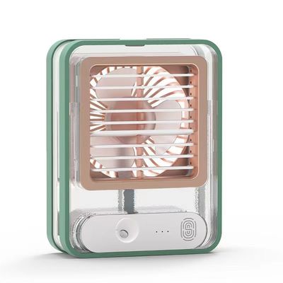 Mini ventilador de luz nocturna USB de carga ventilador de enfriamiento de aire con función de rociado y peso de 420g