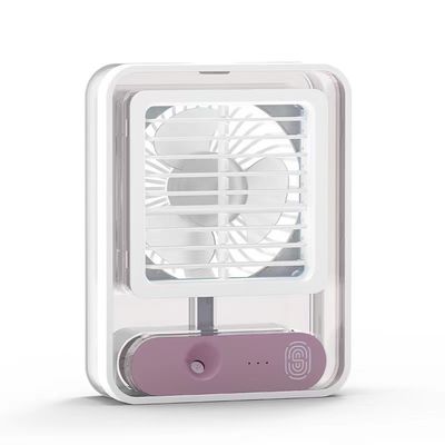 USB recargable 420g Stand de mesa de escritorio aire acondicionador ventilador con luz LED