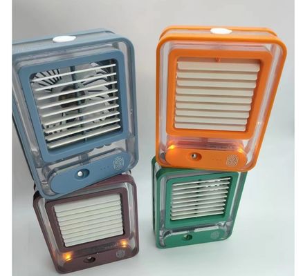 USB recargable 420g Stand de mesa de escritorio aire acondicionador ventilador con luz LED