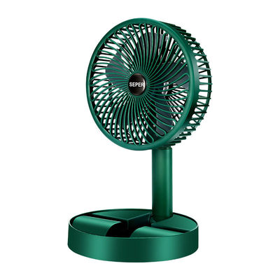 Ventilador de batería USB telescópico plegable para hotel 2000mah Ventilador de refrigeración de aire con batería 3 velocidades