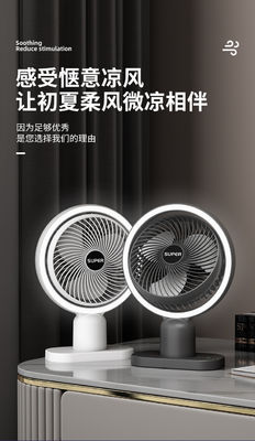 Molde privado NO ventilador eléctrico portátil de 6 pulgadas con rotación USB y batería recargable
