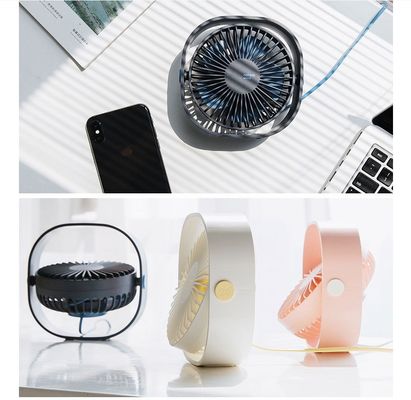 129*122*52 mm Mini Desktop USB Fan con comodidad de carga y diseño ligero