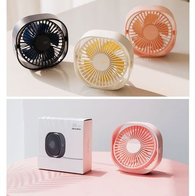 DC5V/1A 4.2W Tipo de batería Ventiladores de refrigeración de aire de escritorio recargables con modo de velocidad 3X