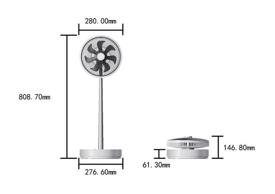Ventilador de enfriamiento por aire instalado en el suelo con diseño telescópico portátil y control remoto
