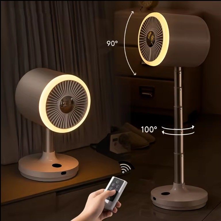 Fuente de alimentación usb Recargable Ventilador de piso con luz Ventilador de mesa portátil