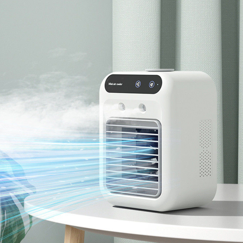 Mini ventilador de aire acondicionado de escritorio con refrigeración por agua y luz nocturna Peso neto 700g