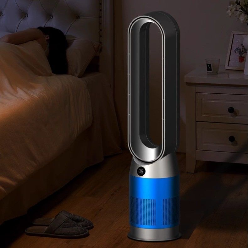 Ventilador de suelo inteligente 3 en 1 con funciones de refrigeración y calefacción y control remoto