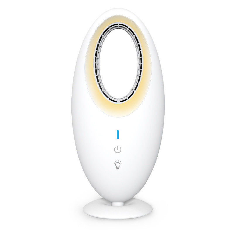Ventilador eléctrico silencioso automático mini de carga 2 en 1 Ventilador de escritorio sin cuchilla con luz