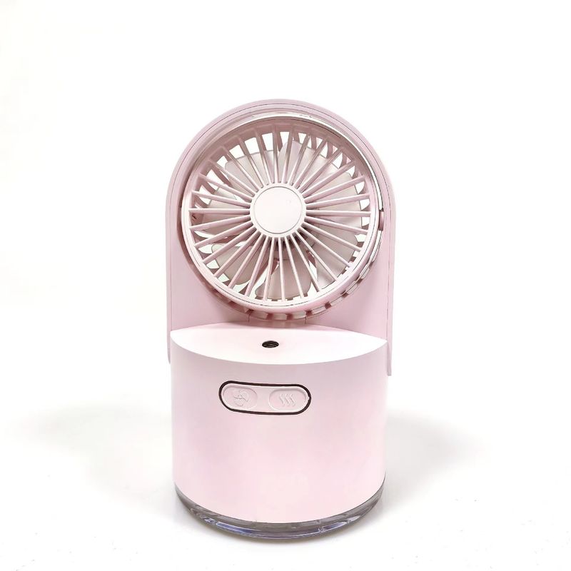 2 en 1 Mini ventilador humidificador Ventilador portátil con función Ventilador eléctrico USB recargable