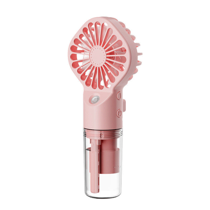 4 Ajuste de velocidad Ventilador de mano con modo de rociado humidificante Carga USB y batería 18650