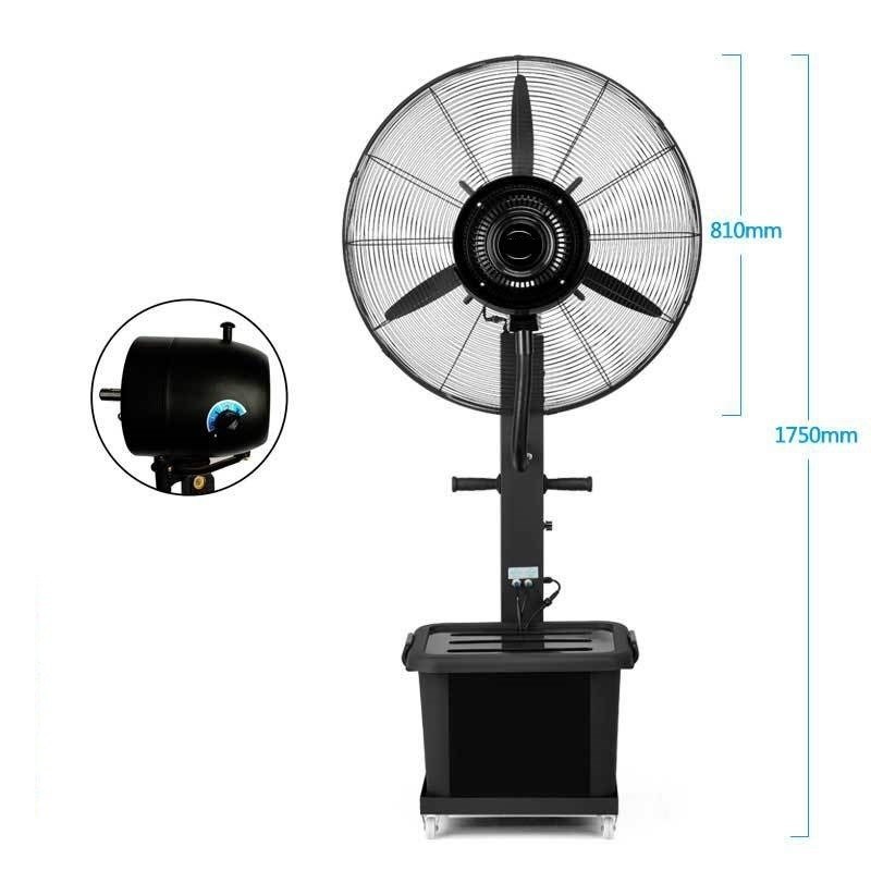 26/30 pulgadas de tanque de agua ventiladores de niebla pedestal para el ventilador de aire de suelo de pie comercial