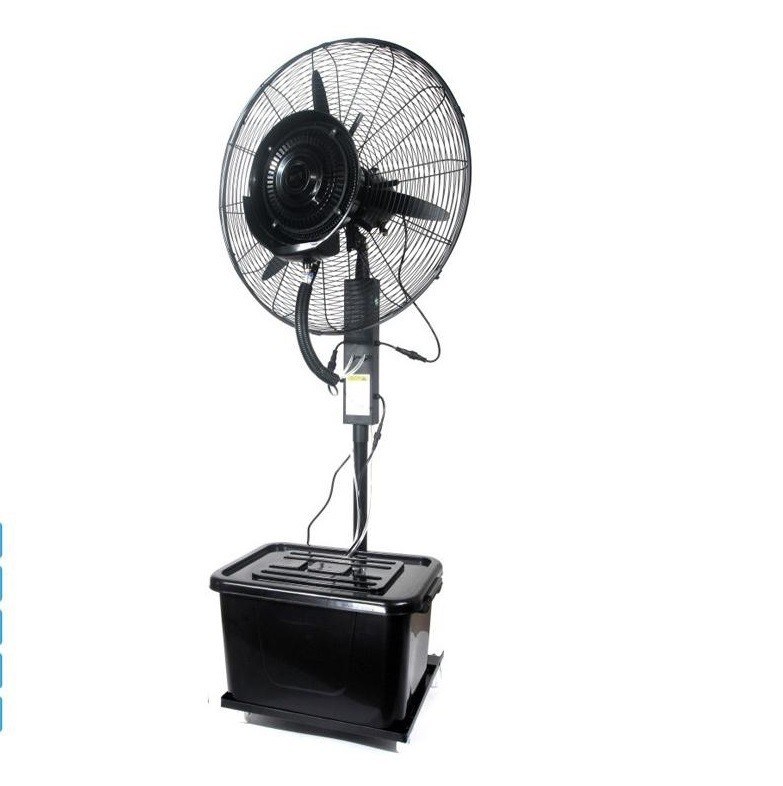 Ventilador industrial eléctrico de pie Humidificador de suelo Aire de enfriamiento Ventilador de niebla de agua de rocío