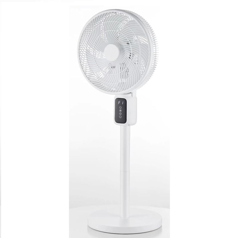 Ventilador de circulación automático de cabeza de sacudida de 12 pulgadas de pantalla LED Ventilador de enfriamiento vertical del piso