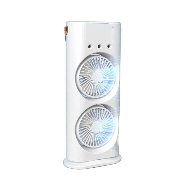 6 Vane rotativo de línea USB de alimentación ventilador de pulverización de doble extremo para oficina en casa recargable