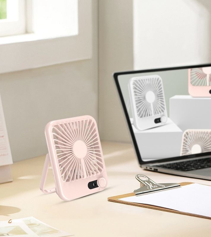 Mini ventilador de oficina portátil USB recargable de altura ajustable para oficina de campamento de verano