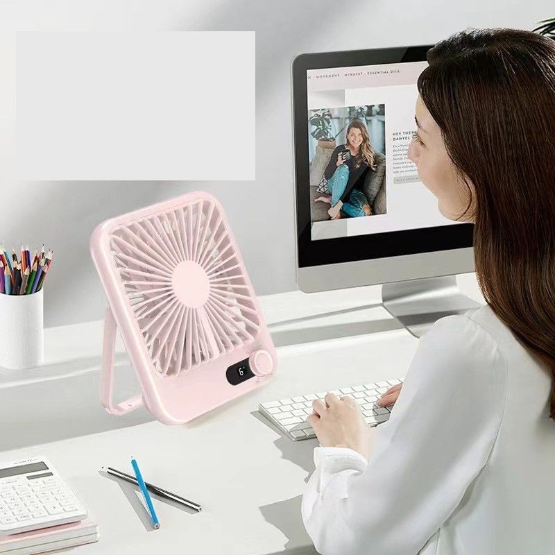 Mini ventilador portátil de refrigeración para oficina hogar recargable mesa personal plegable pequeña