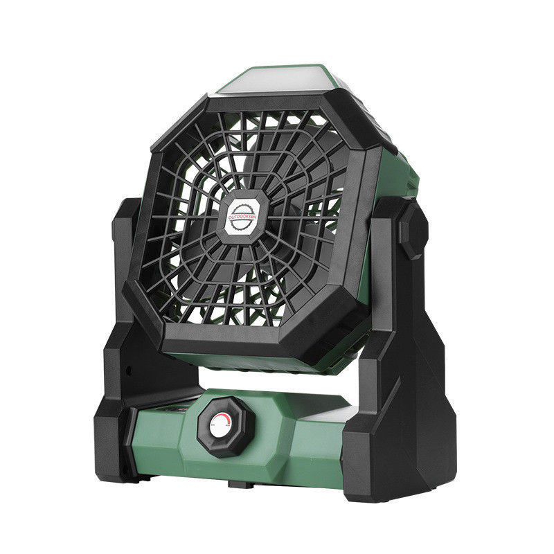 Ventilador portátil de techo recargable de 6 pulgadas con luz LED y sin control remoto
