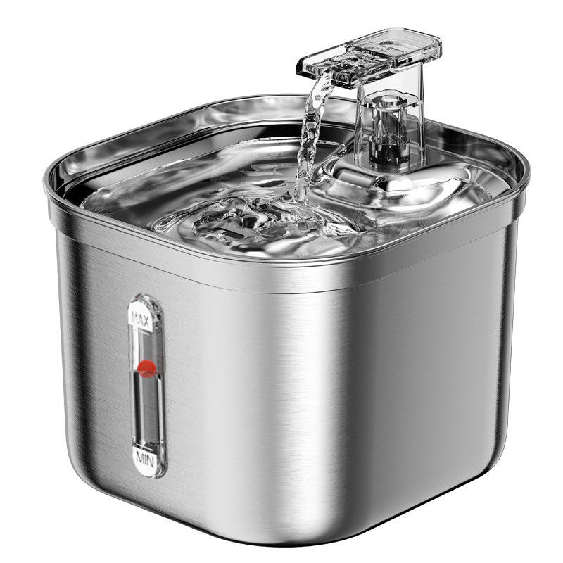 OEM 2.2l de acero inoxidable alimentador de agua para gatos eléctrico dispensador de agua inteligente para mascotas logotipo OEM