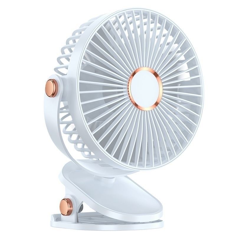 USB Recargable 6 pulgadas ventiladores portátiles con luz nocturna 720 girar ventilador de clip personal para el hogar de la oficina