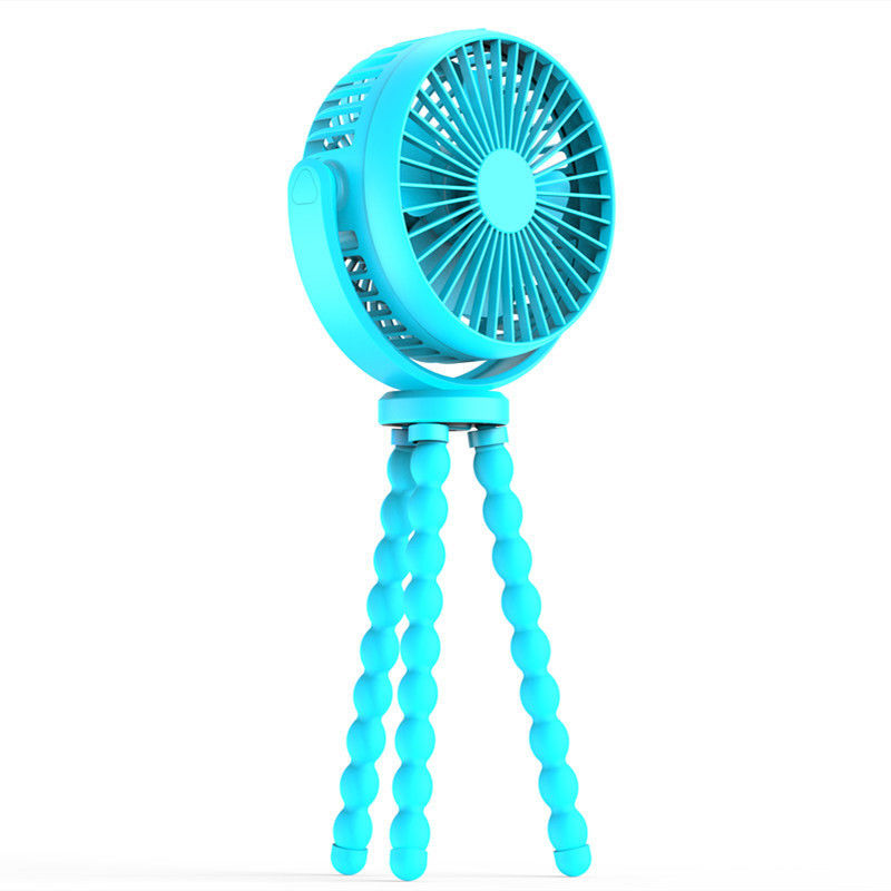 Voltado V 2.1 Ventilador de cochecito de plástico con batería de 5200 mAh y piernas de trípode mini