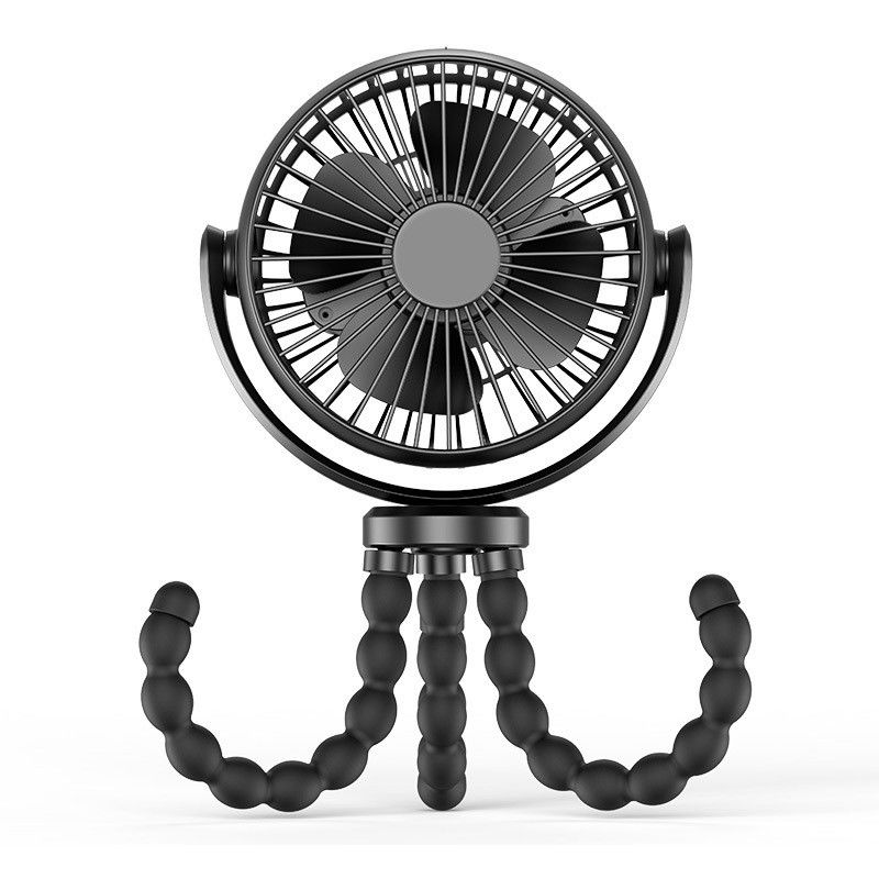 No hay control remoto cochecito portátil para bebés recargable 5200mAh USB Octopus ventilador