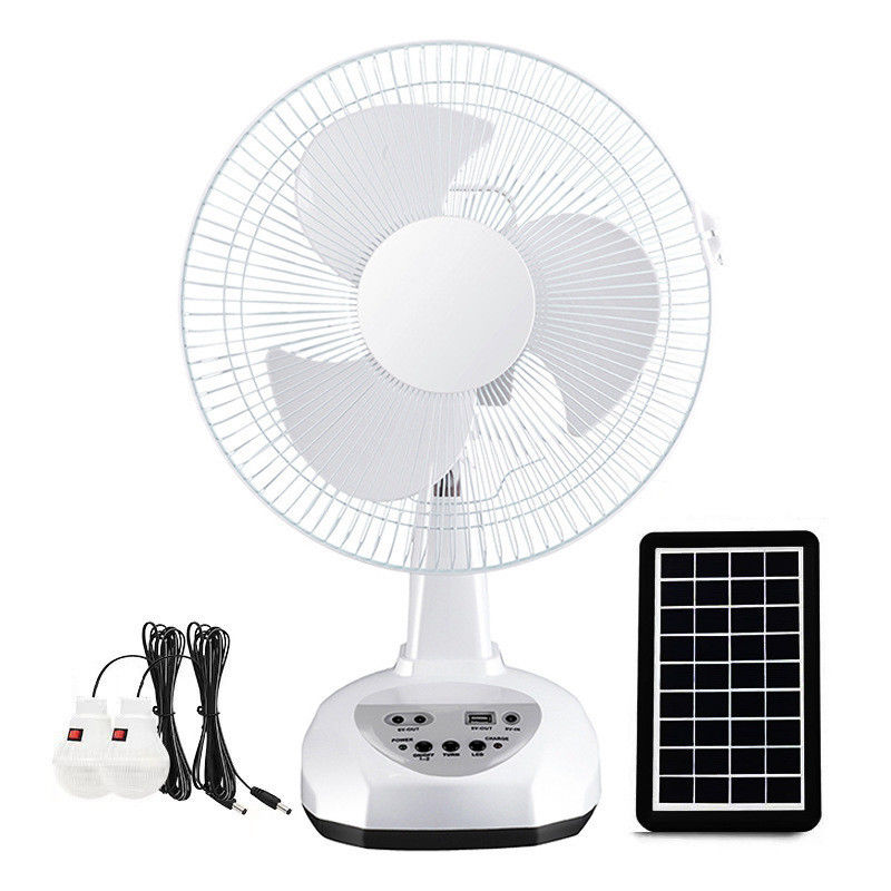 Dimensiones L x W x H 43cm * 27cm * 33.5cm 12 pulgadas ventilador solar con batería y bombilla LED