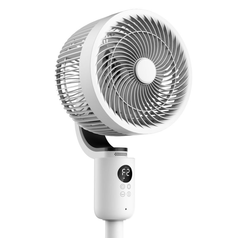 Clasificación de eficiencia energética de clase A Ventiladores eléctricos de soporte con control de voz de IA 40W de potencia