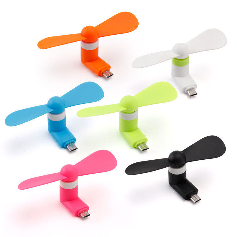 Logotipo personalizado Telefono móvil portátil 3 en 1 USB Tipo C En ayunas Mini ventilador de refrigeración para 15g